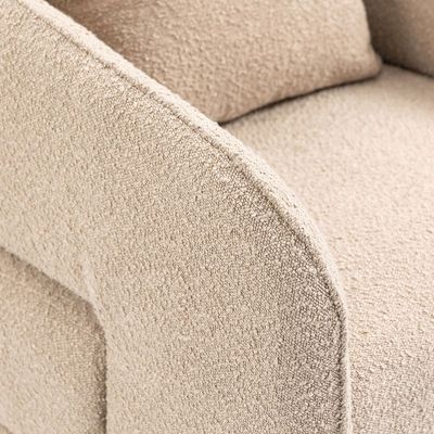 Vinci 1-Seater Fabric Accent Chair - Beige - With 2-Year Warranty